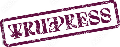 Official Truepress Rubber Stamp Impression Signifying Verified Information and Authentic Media Content