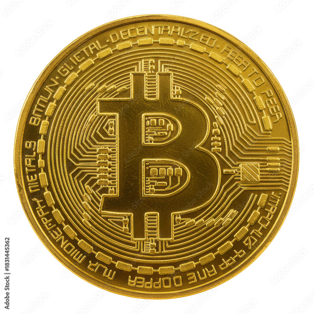 custom made wallpaper toronto digitalGold bitcoin cryptocurrency coin isolated on transparent background