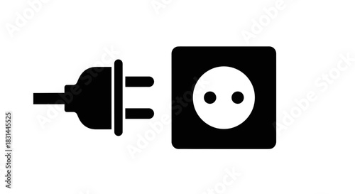 Seamless connection of power plug to electrical socket symbolizing energy, electricity, and modern technology integration