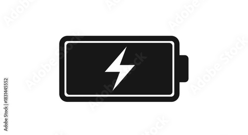 Dynamic energy symbol representing power, electricity, and charge for modern technology and innovation concepts