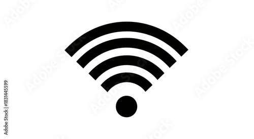 Dynamic wifi signal icon symbolizing seamless connectivity and modern digital communication for technology and networking themes.