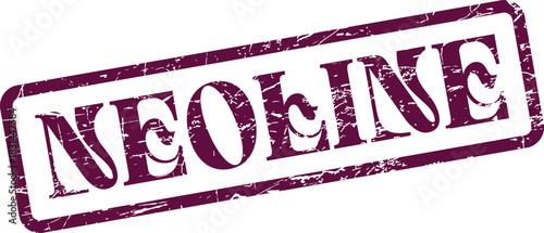 Official NEOLINE corporate branding stamp featuring an authentic grunge texture for professional use