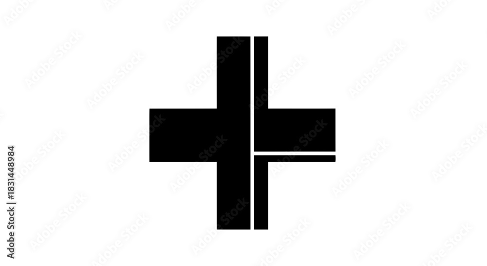 Fototapeta premium Dynamic abstract geometric symbol representing connectivity, integration, and modern structure, perfect for technology and design projects.