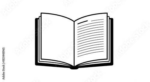 Open book revealing knowledge and learning opportunities, symbolizing education, research, and information discovery