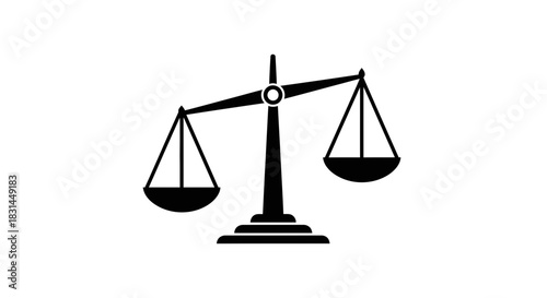 Symbol of justice and balance scales tipping to represent legal decisions and fair judgment in courtroom proceedings