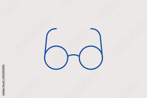 glasses illustration in line style design. Vector illustration.	