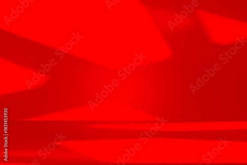 Wall interior background, studio and backdrops show products.with shadow from window color Red background for text insertion and presentation product	
