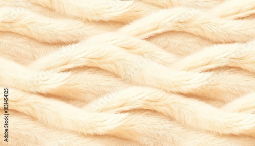 Soft, plush fur texture repeating in a seamless wave pattern,  wallpaper,  cozy