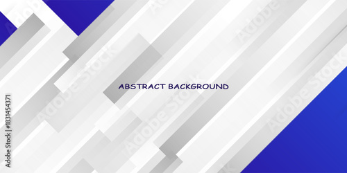 banner background silver and blue slash shap abstract. simple design, poster
