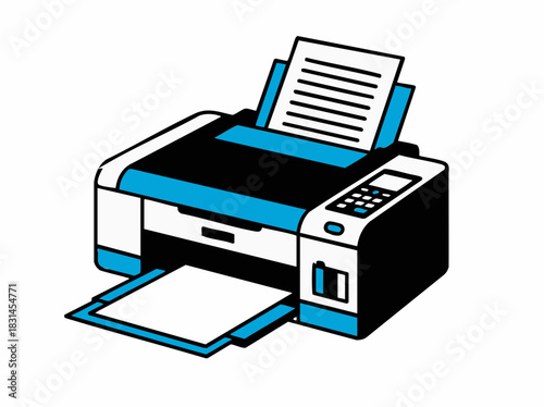 illustration of printer