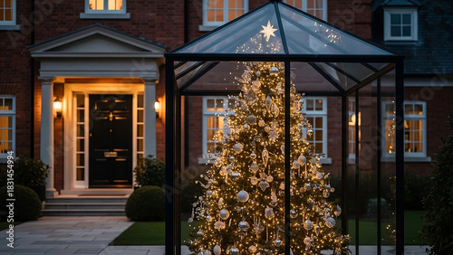 Fototapeta Naklejka Na Ścianę i Meble -  christmas tree at night