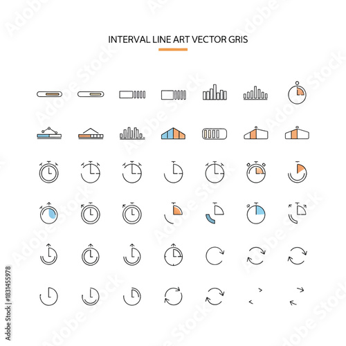 Interval Icon Minimal Line Design