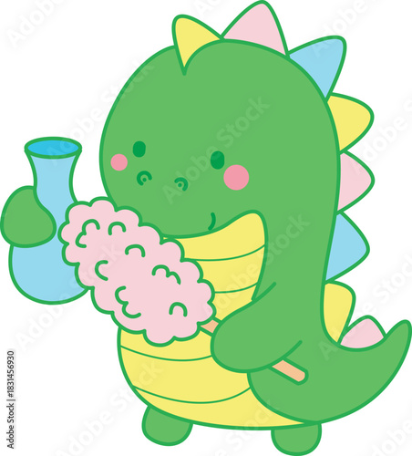 Illustrations of cute Dinosaur character clip art for children. Dinosaur 