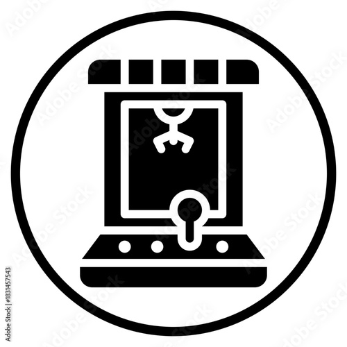 claw machine glyph icon