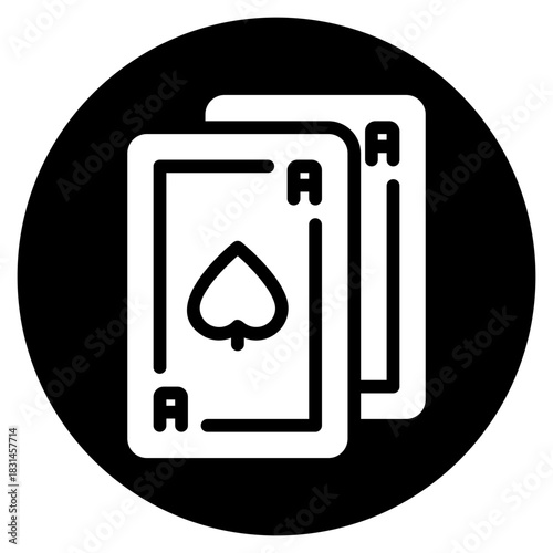 poker glyph icon
