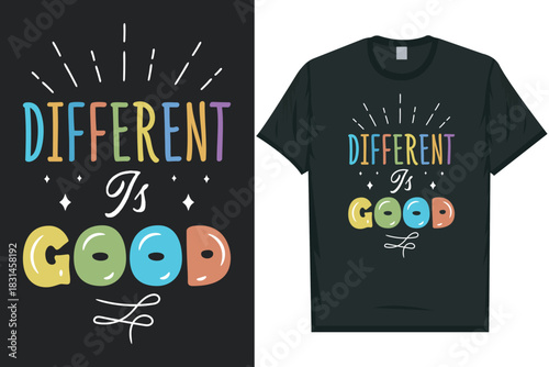 Different is good Be aware be there care Mental health matters, mental health awareness month, green ribbon mental health awareness typography tshirt design