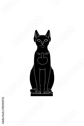 Elegant Bastet cat deity from ancient Egypt, cultural heritage