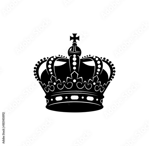 Elegant royal crown icon for branding and design projects use now