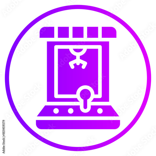 claw machine gradient icon