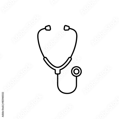 Stethoscope Medical Instrument Icon - Health and Diagnosis