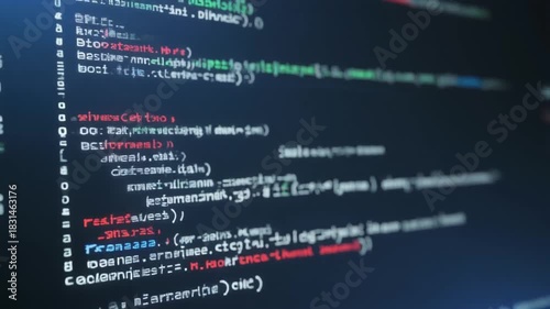 Programming, coding, development concept. Code, HTML, php web programming source code. 3d rendering