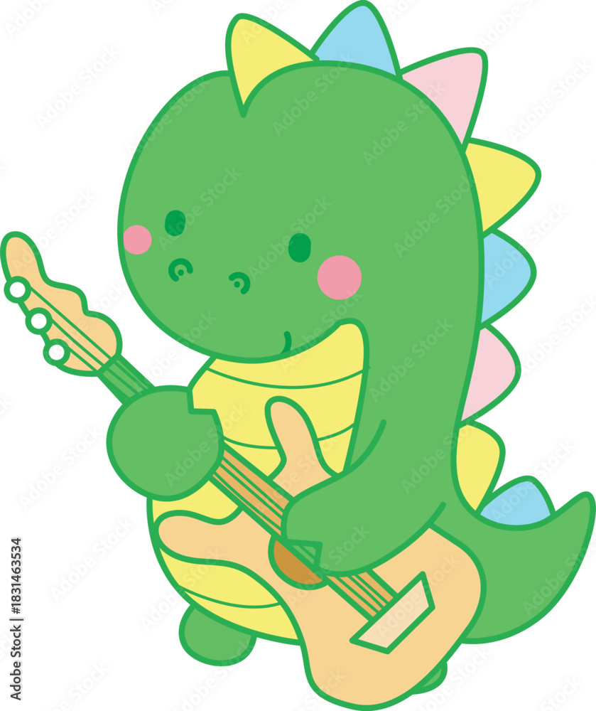 Obraz premium Illustrations of cute Dinosaur character clip art for children. Dinosaur 