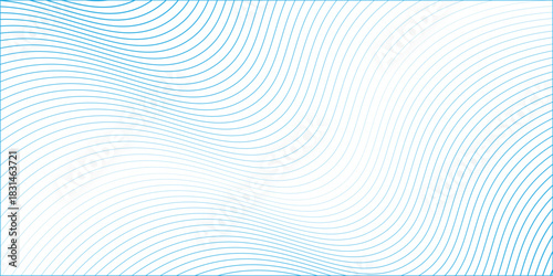 minimalist blue wave lines pattern on white background with space for your text. vector eps10