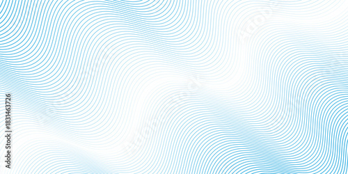 minimalist blue wave lines pattern on white background with space for your text. vector eps10