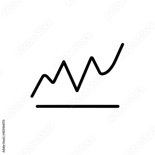 Stock market chart graph line trending upward financial growth business investment success analysis diagram 100