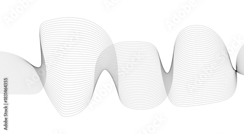 Abstract wave element for design. Digital frequency track equalizer. Stylized line art background. Vector illustration.
