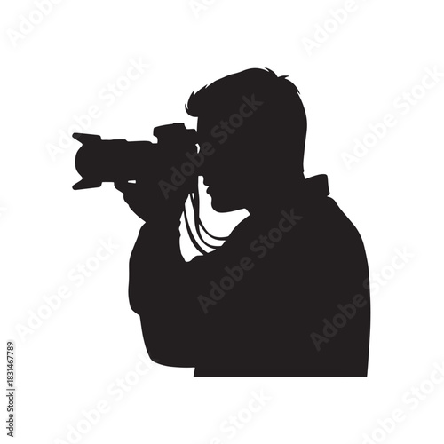 Silhouette of Photographer Taking Pictures Shows Passion and Dedication in Capturing Moments for Preservation and Storytelling
