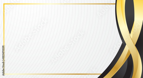 Black gold luxury blank certificate background