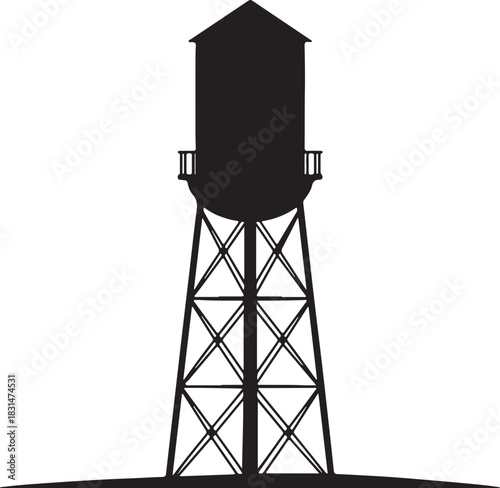 tower water reservoir structure support facility