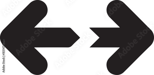 arrow negative space arrowhead illusion opposing direction symbol