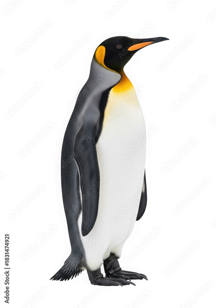 Fototapeta premium King penguin standing on a transparent background