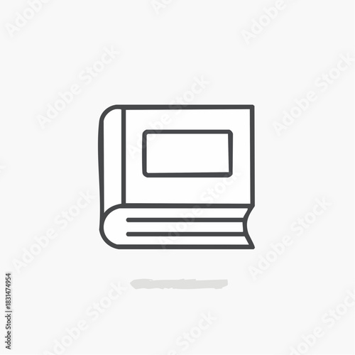 Vector illustration of a closed book icon for educational and design projects