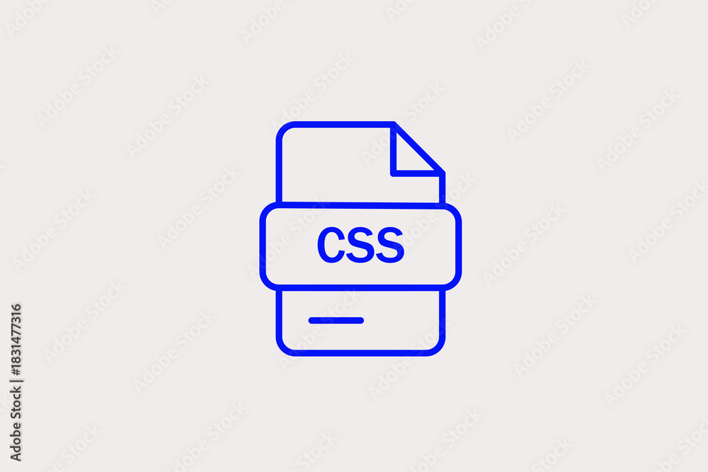 Fototapeta premium css coding illustration in line style design. Vector illustration.