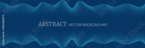 Dark blue halftone dotted abstract background, big data pattern, technology or futuristic visualization, waveform dot texture, music backdrop. ,Beautiful movement with glowing blurred particles.