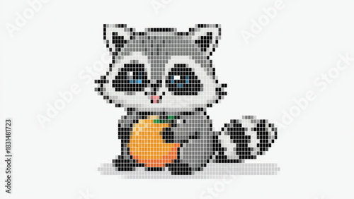 Cartoon charector of raccon animal.