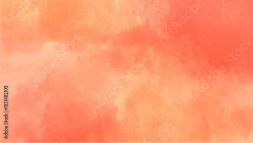 水彩背景/オレンジ