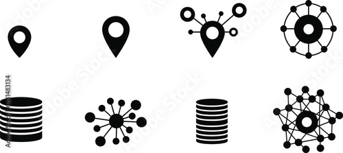 Data connectivity and location mapping a conceptual illustration of network growth and expansion