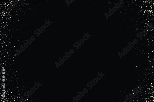 Abstract black and white water splash motion against a dark night sky of stars and cosmic dust