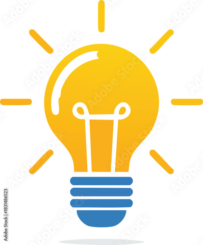 light bulb icon vector set representing idea and innovation