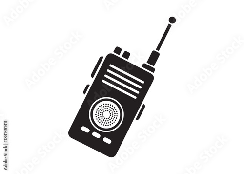 Walkie talkie icon, Walkie talkie silhouette vector