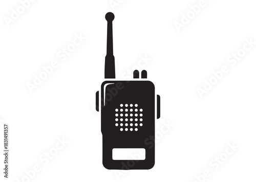 Walkie talkie icon, Walkie talkie silhouette vector