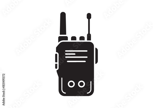 Walkie talkie icon, Walkie talkie silhouette vector