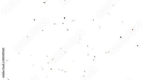 Colorful fireworks confetti explodes on white background, animation of the explosion and fall of confetti in 4k video. confetti bomb effect from the inside glitter background with gold .colorful