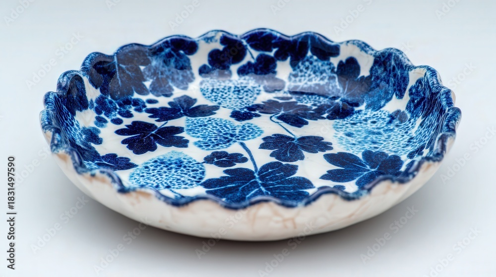 Fototapeta premium Ceramic trinket tray isolated on white background