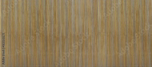 Foto Wood slats, timber battens wall pattern surface texture.