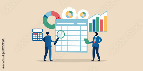 Business analytics and financial planning with data visualization